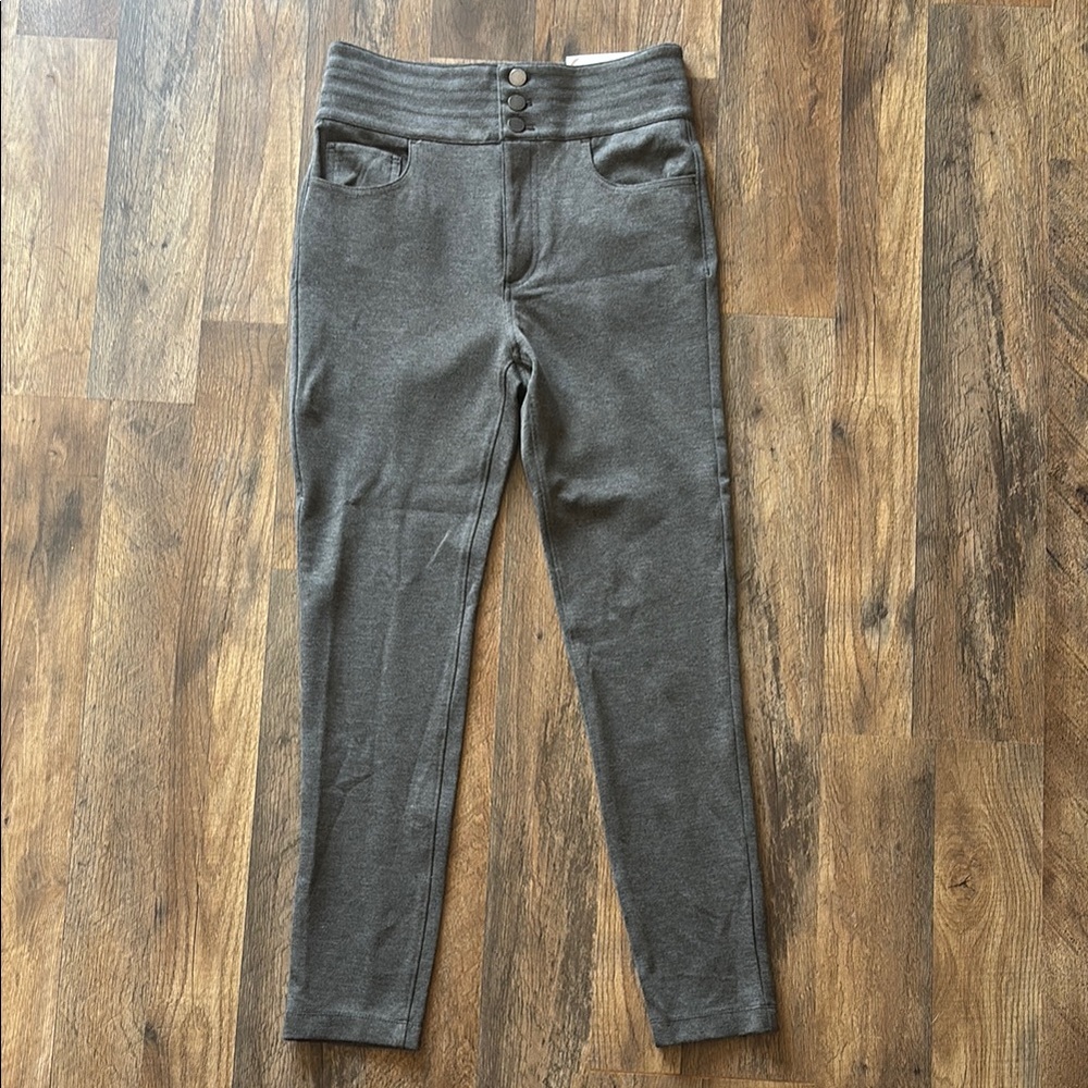 Ann Taylor Gray High Rise Skinny Ponte Knit Pants New size 4